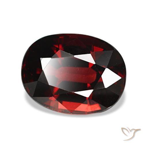 Granate almandino rojo natural de 3,47 ct, corte óvalo, VVS-VS