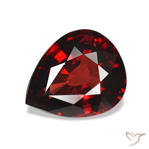 Granate almandino rojo de 2,67 ct, en forma de pera, VVS-VS