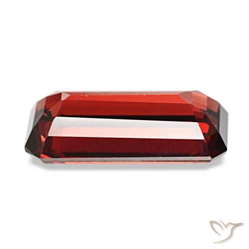 Granate almandino rojo natural de 3,62 ct, corte esmeralda, VS