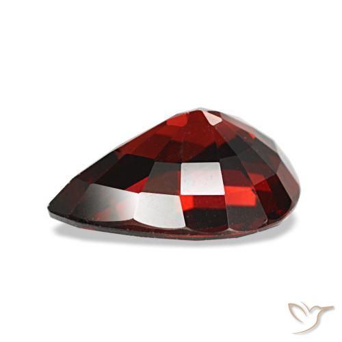 Granate almandino rojo natural de 2,43 ct, en forma de pera, VVS-VS
