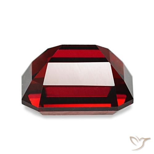 Granate almandino rojo natural de 3,49 ct, corte esmeralda, VVS