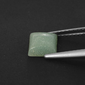 Amazonita verde natural de 1,04 ct, cuadrado, opaco