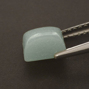 Amazonita verde natural de 1,37 ct, cuadrado, opaco