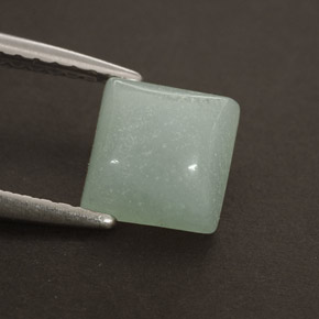 Amazonita verde natural de 1,37 ct, cuadrado, opaco