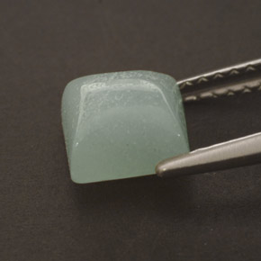 Amazonita verde natural de 1,37 ct, cuadrado, opaco