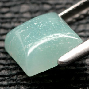 Amazonita verde natural de 1,13 ct, cuadrado, opaco