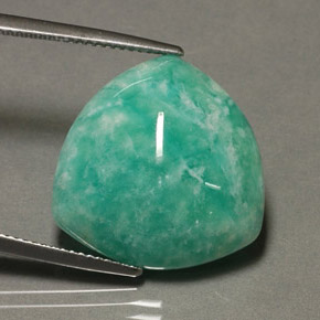 Amazonita verde natural de 14,87 ct, trillón, opaco