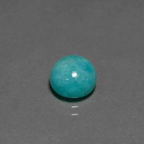 Amazonita Azul verdoso natural de 2.31 ct, Corte Redondo, Opaco