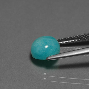 Amazonita Azul verdoso natural de 2.31 ct, Corte Redondo, Opaco
