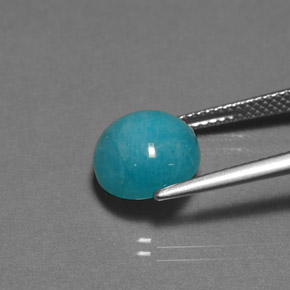 Amazonita Azul verdoso natural de 3.80 ct, Corte Redondo, Opaco