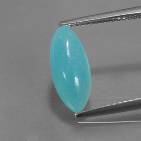 Amazonita azul natural de 2,18 ct, marquesa, opaco