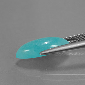 Amazonita azul natural de 2,18 ct, marquesa, opaco