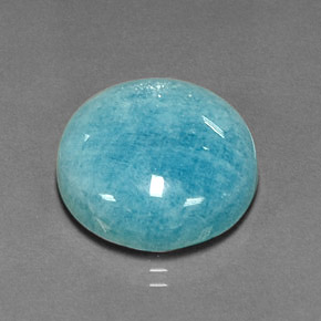 Amazonita azul verdoso natural de 16,06 ct, corte redondo, opaco