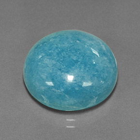 Amazonita Azul verdoso natural de 17.24 ct, Corte Redondo, Opaco