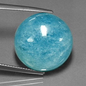 Amazonita Azul verdoso natural de 17.24 ct, Corte Redondo, Opaco