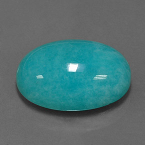 Amazonita verde natural de 11,41 ct, corte óvalo, opaco
