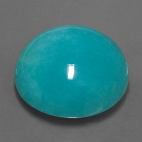 Amazonita Verde-azul natural de 13.50 ct, Corte Redondo, Opaco