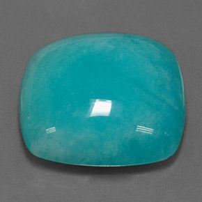 Amazonita Verde-azul natural de 21.01 ct, Corte Cojín, Opaco