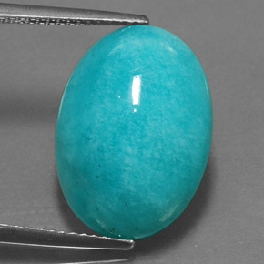 Amazonita verde natural de 11,08 ct, corte óvalo, opaco