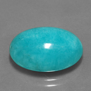 Amazonita verde natural de 11,08 ct, corte óvalo, opaco