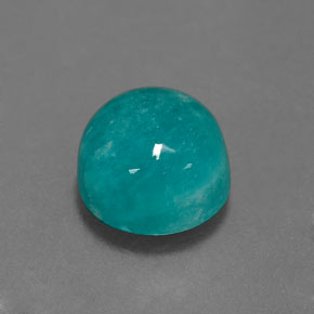 Amazonita Azul verdoso natural de 3.04 ct, Corte Redondo, Opaco