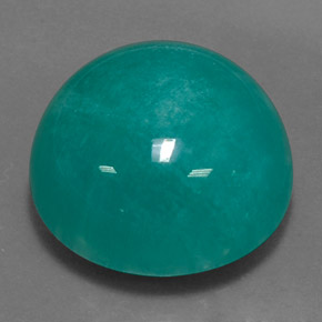 Amazonita verde natural de 31,50 ct, corte redondo, opaco