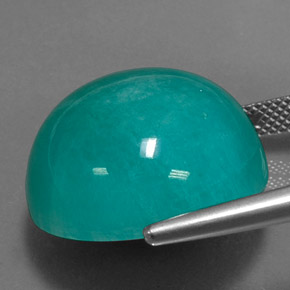 Amazonita verde natural de 31,50 ct, corte redondo, opaco