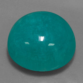 Amazonita verde natural de 30,67 ct, corte redondo, opaco