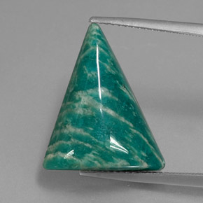 Amazonita verde natural de 10,71 ct, trillón, opaco