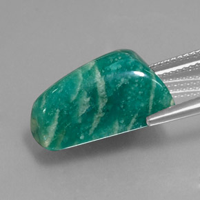 Amazonita Verde natural de 11.24 ct, Forma elegante, Opaco