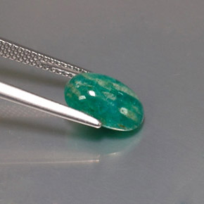 Amazonita Verde natural de 2.50 ct, Corte Óvalo, Opaco