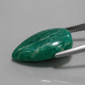 Amazonita Verde natural de 15.40 ct, En forma de pera, Opaco