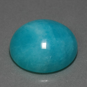 Amazonita verde-azul natural de 16,69 ct, corte redondo, opaco