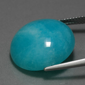 Amazonita verde-azul natural de 16,69 ct, corte redondo, opaco