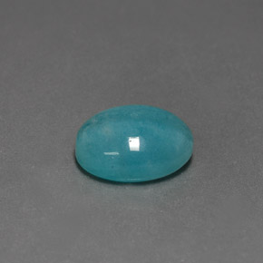 Amazonita Verde-azul natural de 4.49 ct, Corte Óvalo, Opaco
