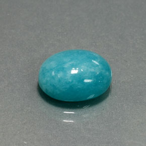 Amazonita verde natural de 4,51 ct, corte óvalo, opaco