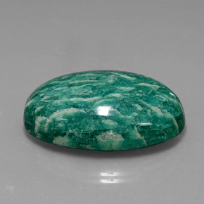 Amazonita Verde natural de 56.24 ct, Corte Óvalo, Opaco