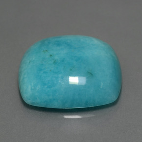 Amazonita Verde-azul natural de 21.60 ct, Corte Cojín, Opaco