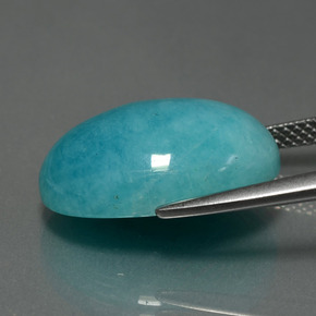 Amazonita azul verdoso natural de 11,16 ct, corte óvalo, opaco