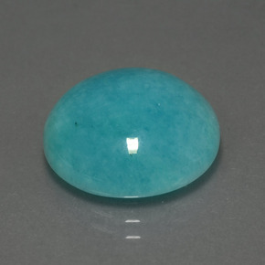 Amazonita Verde-azul natural de 11.76 ct, Corte Redondo, Opaco