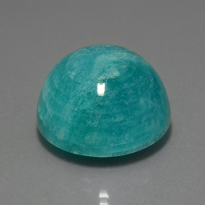 Amazonita Verde-azul natural de 33.83 ct, Corte Redondo, Opaco