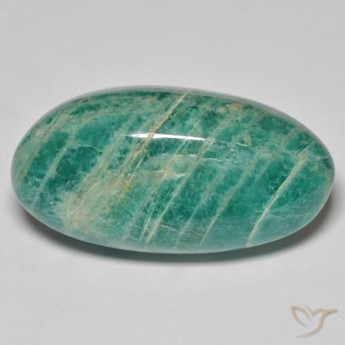 Amazonita Verde pino natural de 26.04 ct, Ovalada, Opaco