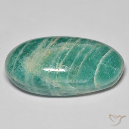 Amazonita Verde pino natural de 26.04 ct, Ovalada, Opaco