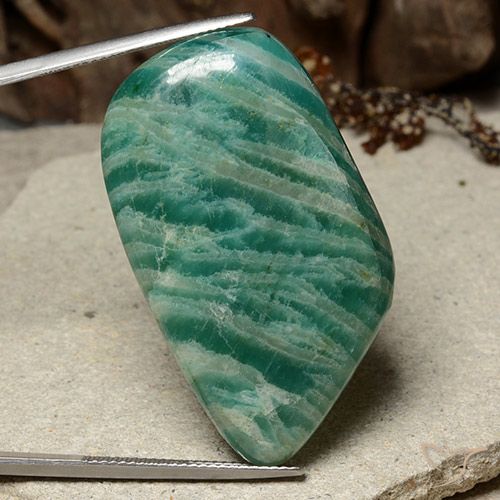 49.26ct Natural Verde frío Amazonita, Elegante, Opaco
