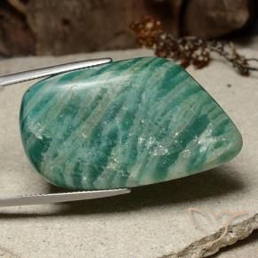 Amazonita Verde frío natural de 49.26 ct, Elegante, Opaco