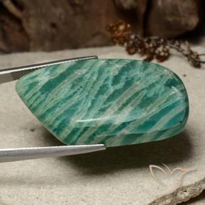 Amazonita Verde frío natural de 49.26 ct, Elegante, Opaco
