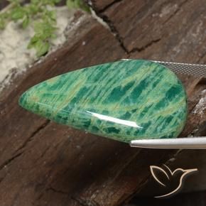 Amazonita Verde medio natural de 41.05 ct, En forma de pera, Opaco
