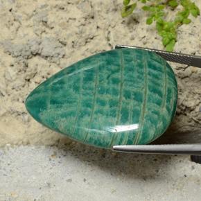Amazonita Verde-azul natural de 54.00 ct, En forma de pera, Opaco