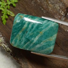 Amazonita Verde pino natural de 27.62 ct, Corte Baguette, Opaco