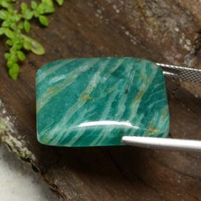 Amazonita Verde pino natural de 27.62 ct, Corte Baguette, Opaco